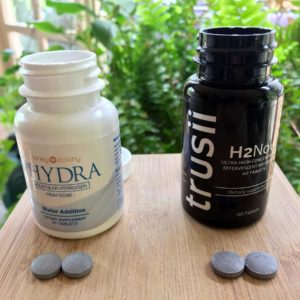 Hydra and Trusii molecular hydrogen tablets